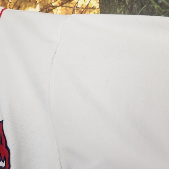 Vintage Cleveland Indians Russell Athletic Jersey Mens Size Large White STAINS - Picture 12 of 14